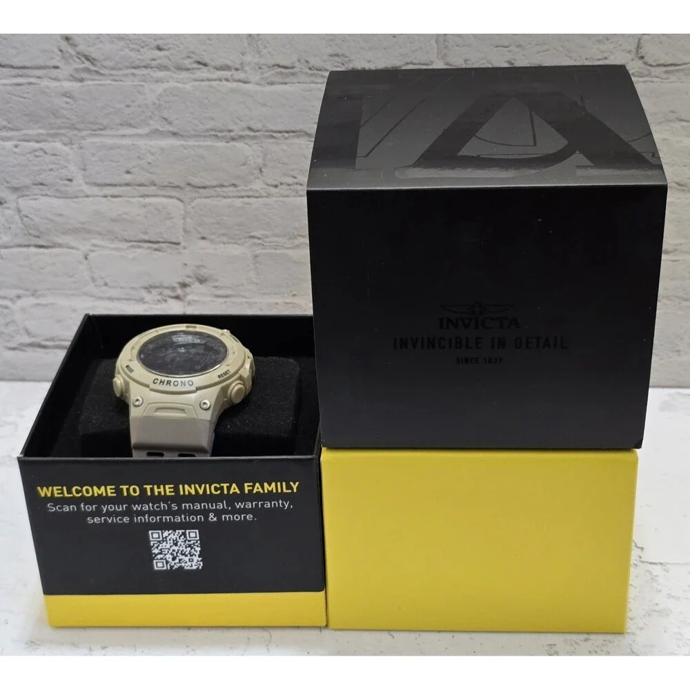 Invicta Racing Burnout Digital Men's Watch 52mm Light Brown 47526 Brand New